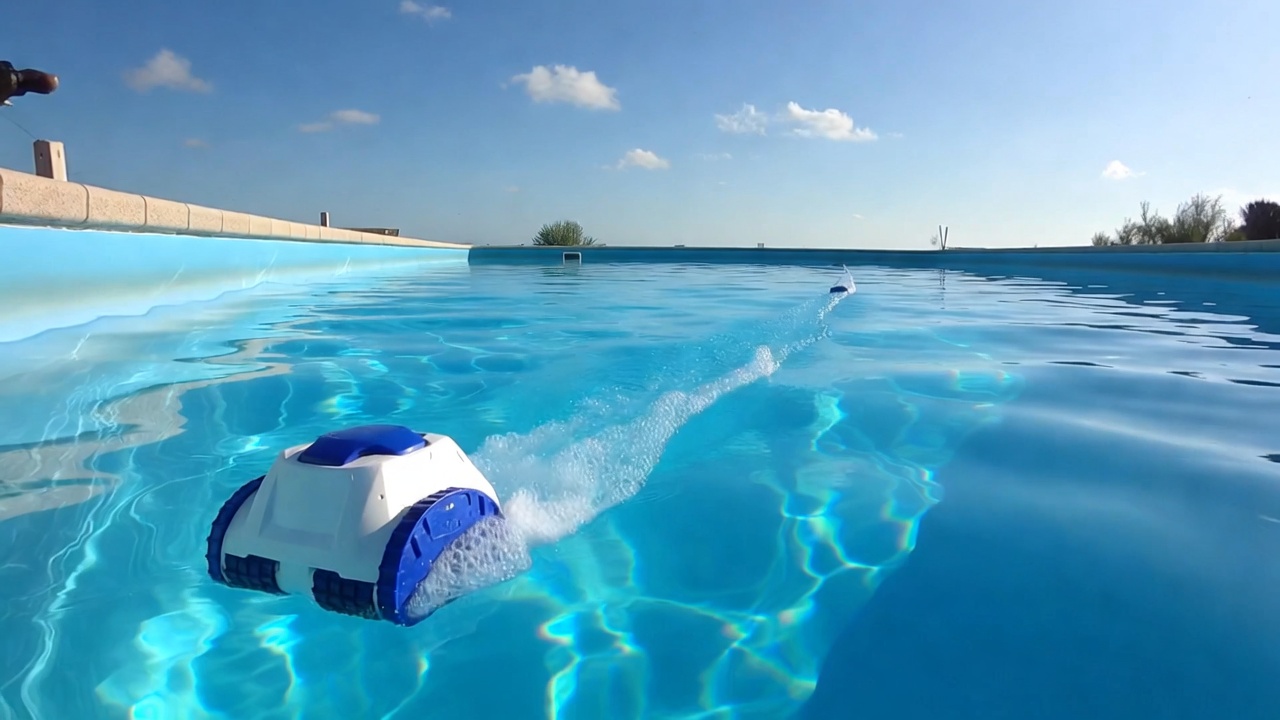 Freshly resurfaced swimming pool with new finish at a Jacksonville Florida home